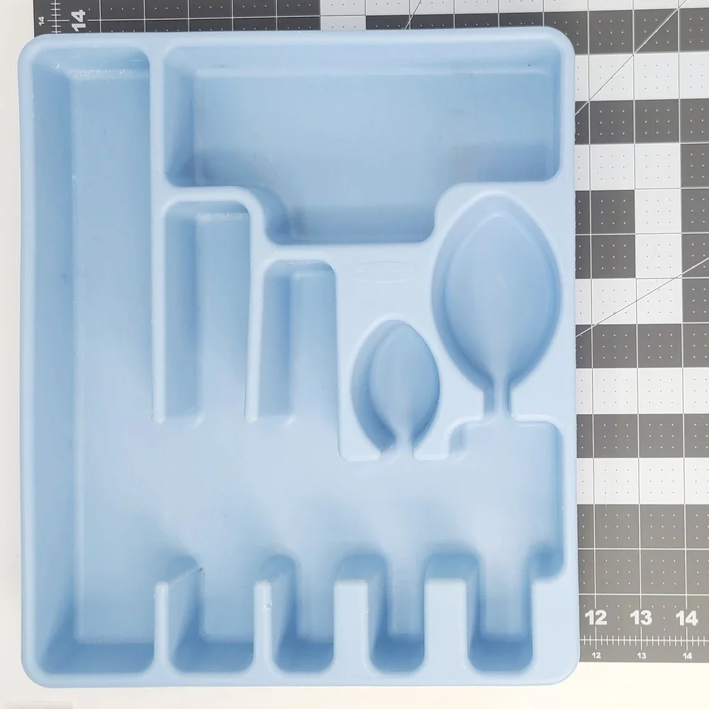 Rubbermaid Silverware Drawer Organizer Tray Blue 2922 Vintage Plastic Good